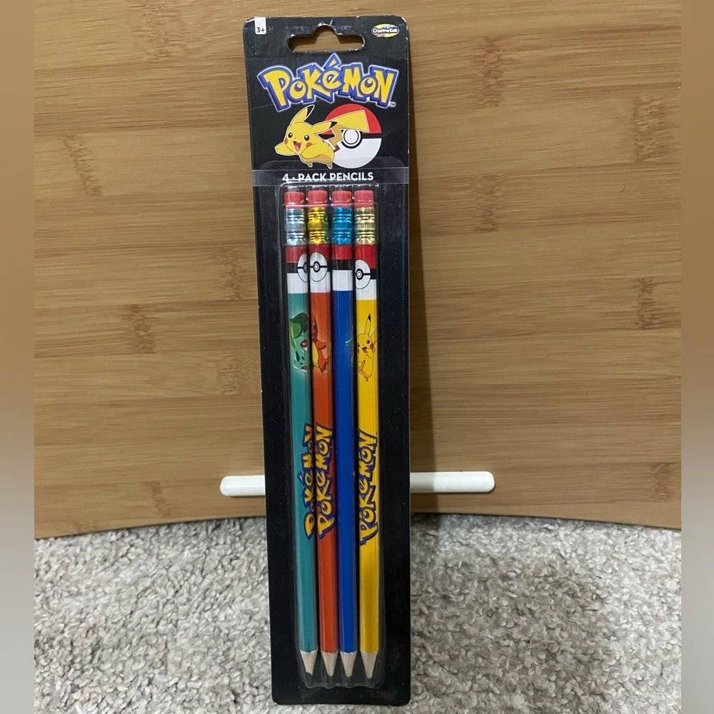 NIP Pokemon Colorful Character Pencil Set 4pc